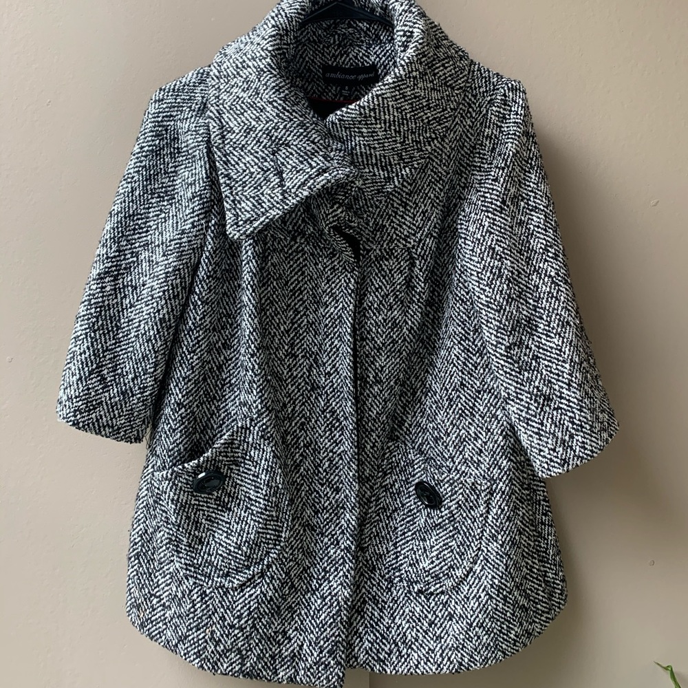 Tweed 3/4 length fall jacket